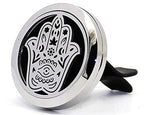 Jumbo Size 1-1/2 in dia. (Jumbo Hamsa) Stainless Steel, 7 pads, 1 Essential Oil
