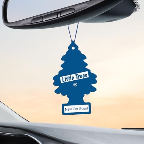 LITTLE TREES Car Air Freshener | Hanging Tree Provides Long Lasting Scent for Auto or Home | New Car Scent, 6-Packs (4 Count)