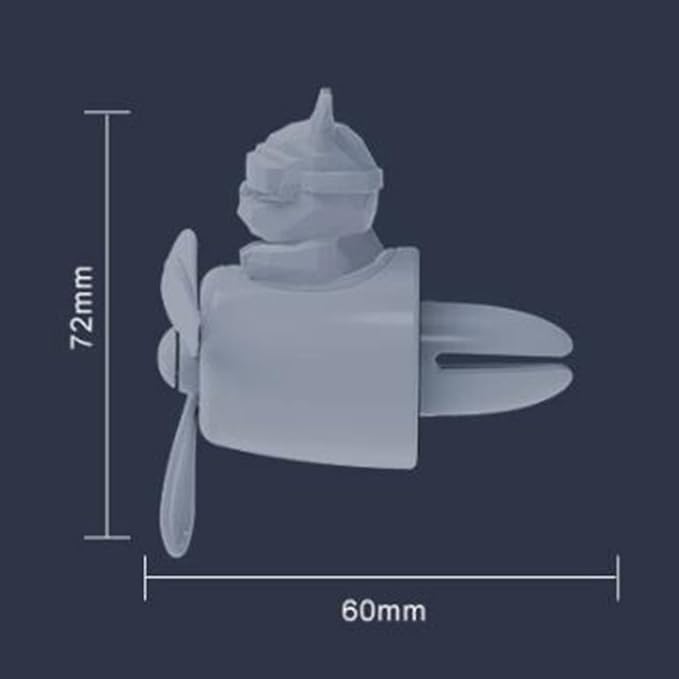 Katutude Car Air Fresheners Cute Bulldog Pilot Car Air Outlet Fan Rotating Propeller Car Aroma Diffuser Perfume Clips Automotive Decoration, Black