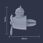 Katutude Car Air Fresheners Cute Bulldog Pilot Car Air Outlet Fan Rotating Propeller Car Aroma Diffuser Perfume Clips Automotive Decoration, Silver