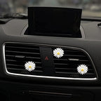 3 Pcs White Cute Daisies Car Clip, Flowers Car Charm Air Vent Accessories Cute Automotive Interior Trim Decorations Gift for Girls & Women Car Interior Accessories,Automotive Air Fresheners