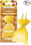 AREON Pearls I Car & Home Hanging Air Freshener I Quality Perfume I Vanilla (Pack of 12)