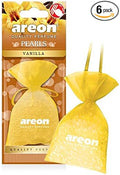AREON Pearls I Car & Home Hanging Air Freshener I Quality Perfume I Vanilla (Pack of 6)