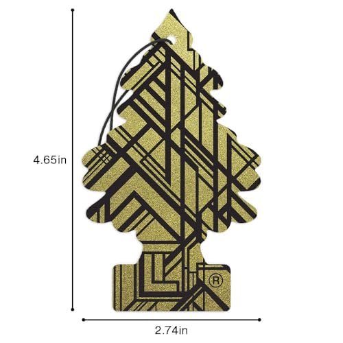 LITTLE TREES Car Air Freshener | Hanging Tree Provides Long Lasting Scent for Auto and Home | 24 Air Fresheners |Gold