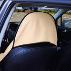 Car Seat Covers 1 Pack Beige Waterproof Towel Car Seat Cover Universal Fit for Most Trucks SUV Fitness Athletes Pets Gym and Water Sport