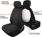 3D Air Mesh Car Seat Cover Full Sets Washable and Breathable Premium Cloth Automotive Vehicle Seat Covers for Cars Interior, Universal Fit for Most Cars, Sedan, Truck, SUV(Black)