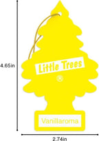 LITTLE TREES Car Air Freshener | Hanging Paper Tree for Home or Car | Vanillaroma | Pack of 6