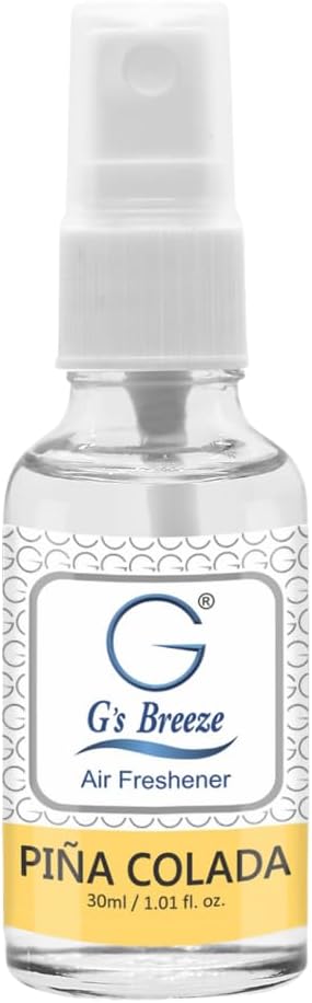 G's Breeze Piña Colada Air Freshener - Tropical Coconut & Pineapple Scent - Long Lasting Fragrance, Uplifting Aroma - Ideal for Home, Office & More - For a Fun, Refreshing & Inviting Atmosphere