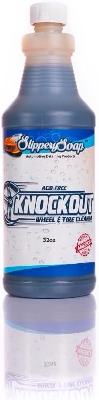 Knockout Acid-Free Wheel and Tire Cleaner, Fast Cleaning, Safely Removes Brake Dust & Dirt, 32 ounces