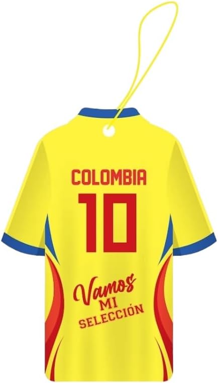 Car Air Freshener Assorted 12 Pack Fan Team Jersey USA|MEXICO|COLOMBIA|BRAZIL ARGENTINA|VENEZUELA Long- Lasting (Team Colombia, Mix 3 Bubble Gum, 3 New Car,3 Vanilla Black,3 Crystal Black)