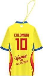 Car Air Freshener Assorted 12 Pack Fan Team Jersey USA|MEXICO|COLOMBIA|BRAZIL ARGENTINA|VENEZUELA Long- Lasting (Team Colombia, Mix 3 Bubble Gum, 3 New Car,3 Vanilla Black,3 Crystal Black)