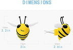 2PCS Little Bee Car Air Vent Clip, Automobile Perfume Air Conditioning Vent Accessories, Cute Car Air Freshener Gift (yellow)