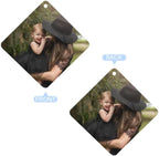 Personalized Air Freshener for Car - Double Sided Photo Custom Car Scents Air Freshener, Gift for Valentine’s Day Birthday Ideal for Car Wardrobe Bathroom Hanging Ornaments (Rhombus 3pcs)