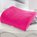 Bookishbunny Comfortable Ergonomic Memory Foam Back Lumbar Support Cushion for Chairs Car Office Home with Removable Soft Velvet Cover (Hot Pink)
