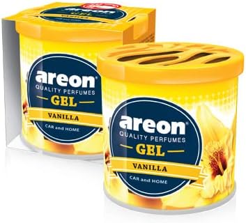 AREON GCK09 Car Perfume GEL Air Freshener Long Lasting Scent for Car or Home Odor Eliminator - VANILLA