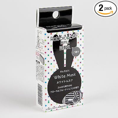 Diax Rabbico Clip on Air Freshener Refill 2pcs in a pack (White Musk) black box