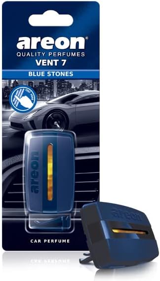 Areon VENT 7 Car Perfume Vent Clip AC and Fan Air Freshener, Blue Stones Scent