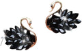 Katutude 2 Pcs Crystal Swan Car Air Vent Clips with Fragrance Tablets, Car Diffuser Air Freshener Vent Clips Air Conditioner Outlet Clip Charm Bling Car Interior Decoration, Black
