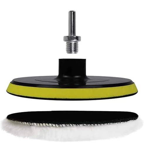 6Pcs 6 Inch Wool Polishing Buffing Pad Polishing Buffing Wheel for Drill Buffer Polisher Attachment with M14 Drill Adapter for Car Polishing and Waxing,Glass,Tire,Tile Polishing