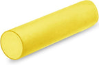 Memory Foam 26x6 Neck Pillows for Sleeping, Neck Pain Relief, Side Back Stomach Sleeper, Car or Office Chair Sofa,Support Cervical Pillow with Soft Velvet Pillowcase (Yellow)