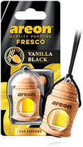 AREON Fresco FRTN31 Hanging Car and Home Air Freshener, Vanilla Black (Pack of 6)
