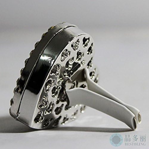 Crystal Sparking Heart Shape Natural Car Vent Clip Air Freshener For Auto (Silver)