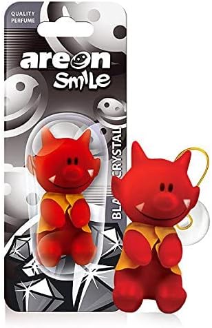 AREON Toy Car Air freshener Smile, Black Crystal (Devil)