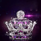 Crystal Crown Car Fragrance Diffuser,Perfume Bottle Holder Ornament Interior Decoration Car Home Office Air Freshener Perfume Diffuser Decor (Purple)