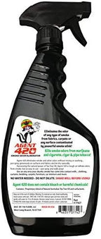 Agent 420 Odor Eliminator Trigger Spray, Tea Tree, 22 oz — Tea Tree Oil Breaks Down Smoke at the Molecular Level
