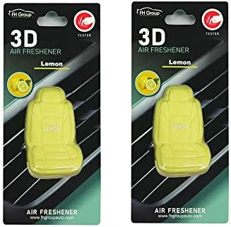 FH Group Air Freshener Vent Clips, Mini Car Seat Covers Design, (Lemon Scent)-2PK