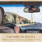 Zubebe 500 Pcs Hanging Car Diffuser Bottles Bulk, 5 Styles Empty Glass Refillable Air Freshener Bottles with Wooden Cap for Perfume Essential Oils Fragrance Aromatherapy Ornament, 8ml 10ml
