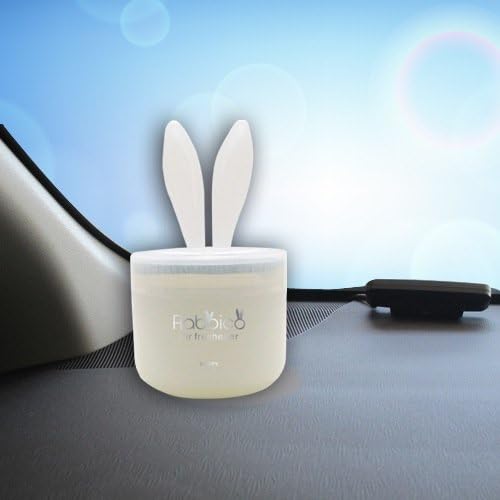 Diax Poppy Rabbico White Air Freshener and Deodorant, White Musk Scent, Lovely Ears Shape, Beutiful/Elegant Soft Color