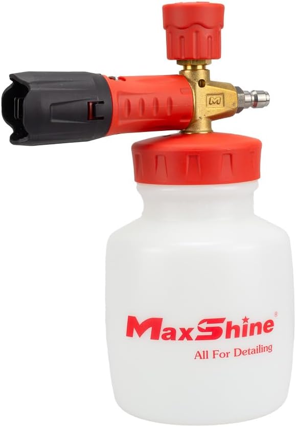 Maxshine Universal Snow Master Foam Cannon - 1/4” Quick Connect, High-Pressure Washer Gun - Ideal for Washing Cars, Trucks, SUVs, RVs & More - Creates Thick Foam, Speeds Up Cleaning, Reduces Wash Time