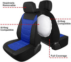 3D Air Mesh Car Seat Cover Front Sets Washable and Breathable Premium Cloth Automotive Vehicle Seat Covers for Cars Interior, Universal Fit for Most Cars, Sedan, Truck, SUV(Black/Blue)
