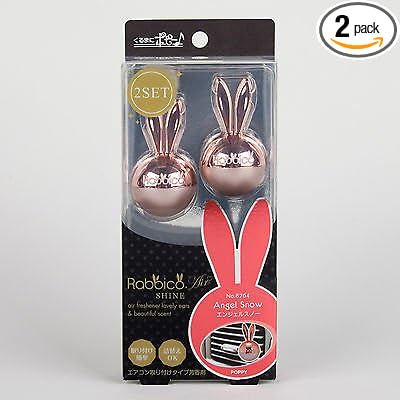 Diax Rabbico Shine Clip on Air Freshener 2pcs in a pack (Angel Snow) shiny pink
