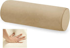 Memory Foam 16x6 Neck Pillow for Sleeping, Neck Pain Relief, Side Back Stomach Sleeper, Car or Office Chair Sofa,Support Pillow with Soft Velvet Pillowcase (Light Coffee)