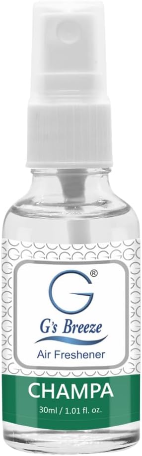 G's Breeze Champa Air Freshener - Captivating Floral Aroma Inspired by Champa Flower - Long-Lasting Fragrance - Relaxing Scent for Home, Office & Car - Refreshing & Tranquil Atmosphere for Relaxation