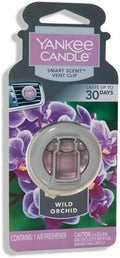 Yankee Candle Smart Car Vent Clip Air Freshener that Last up 30 days (Wild Orchid, 1 Pack)