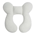 Upgraded Baby Head Support Pillow for Newborn Toddler, Soft Cotton Baby Travel Pillow for Car Seats and Strollers for Baby, White