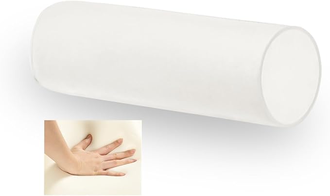 Memory Foam 16x6 Neck Pillows for Sleeping, Neck Pain Relief, Side Back Stomach Sleeper, Car or Office Chair Sofa,Support Cervical Pillow with Soft Velvet Pillowcase (Beige)