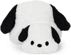 Cute Car Headrest & Lumbar Support Seat Cushion Adorable Black & White Dog Pattern, Comfortable & Durable Accessories Pillow, Set Includes 1Headrest &1 Lumbar Support