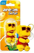 AREON ASB05 Smile Toy Funny Car Air freshener, Vanilla (Yellow Dog) - Pack of 3