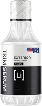 Trim Serum- Plastic Restorer for Cars- Restores Even the Most Damaged Plastic, Rubber, and Vinyl - Black Trim Restorer That Lasts For Months - Penetrates Plastic Pores Restoring Color (16 Oz)