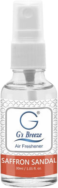 G's Breeze Saffron Sandal Air Freshener – Exotic Blend of Sandalwood & Saffron – Enrich Your Home, Car, and Office With Rich Woody Aroma – Create a Long-Lasting and Inviting Atmosphere Anywhere