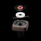 Record Player Car Vent Clips Air Freshener Retro Style Album Cover Car Air Conditioning Outlet Clip Fragrance Diffuser Car Interior Decoration Accessories, Wood Grain