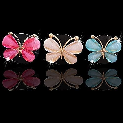 3Pcs Cute Butterfly Car Clip, Interior Accessories,Flowers Car Charm Air Vent Accessories Cute Automotive Interior Trim Car Decorations Gift for Girls and Women，Automotive Air Fresheners