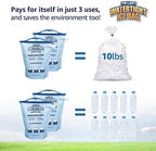 Large Leakproof Ice Bag. Reusable Ice Pack for Cooler - Long Lasting Instant Cooler Ice Packs - Drop in Cubed Ice to Make Cold, Dry Freezer Packs for Coolers - Drink Your Ice When It Melts