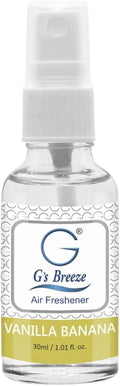 G's Breeze Vanilla Banana Air Freshener - Rich blend of Creamy Vanilla & Ripe Banana Fragrance - Sweet Floral Scent - Long Lasting Aroma - Ideal for Home, Car, Office - Create Cozy Bliss