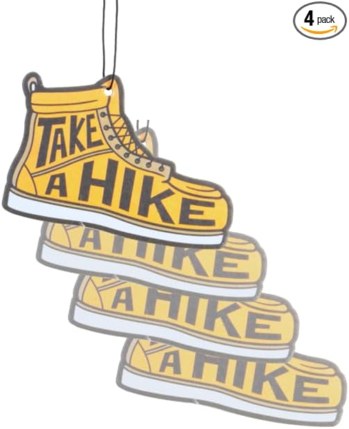 Outdoor Adventure Car Air Freshener 4 Pack Scented With Premium Oils By Fresh Fresheners (Take a Hike Boot)