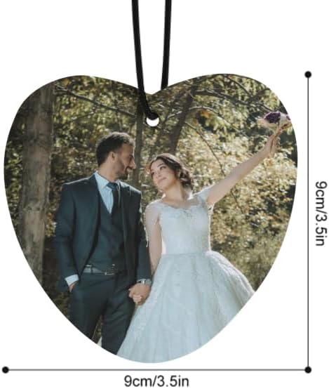 Personalized Air Freshener for Car - Double Sided Photo Custom Car Scents Air Freshener, Gift for Valentine’s Day Birthday Ideal for Car Wardrobe Bathroom Hanging Ornaments (Heart 3pcs)